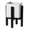 Vintiquewise Indoor and Outdoor White Iron Planting Box with Black Wooden Frame, Small Planter QI004170.S - alternate 4